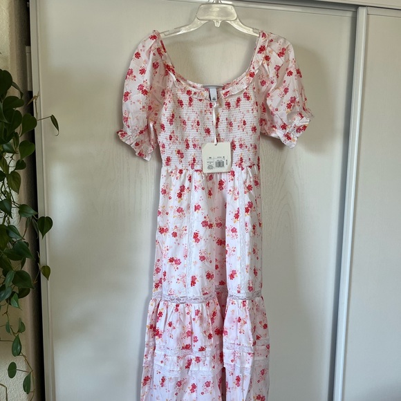 Cosette Smocked Puff Sleeve Dress XS - Picture 7 of 8